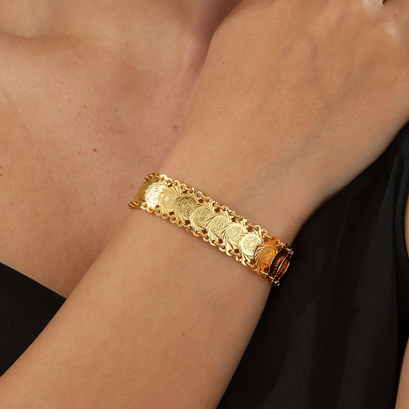 Ramadan Coin Bracelet Copper Bangle For Women