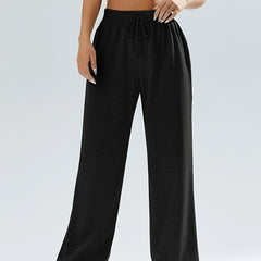  Casual Wide Leg Trousers High Rise Medium Stretch