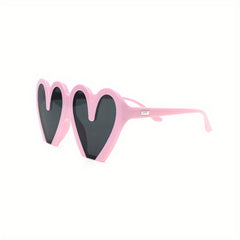 Y2K Large Heart Sunglasses Love Peach Party Club Glasses