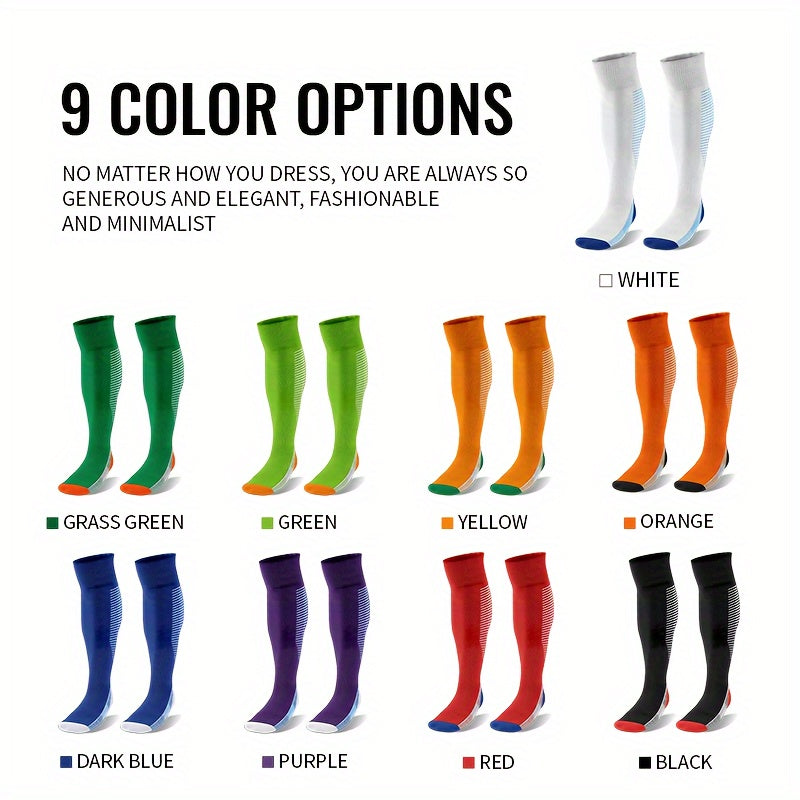 6 Pairs Thick Padded Football Socks for Running Cycling