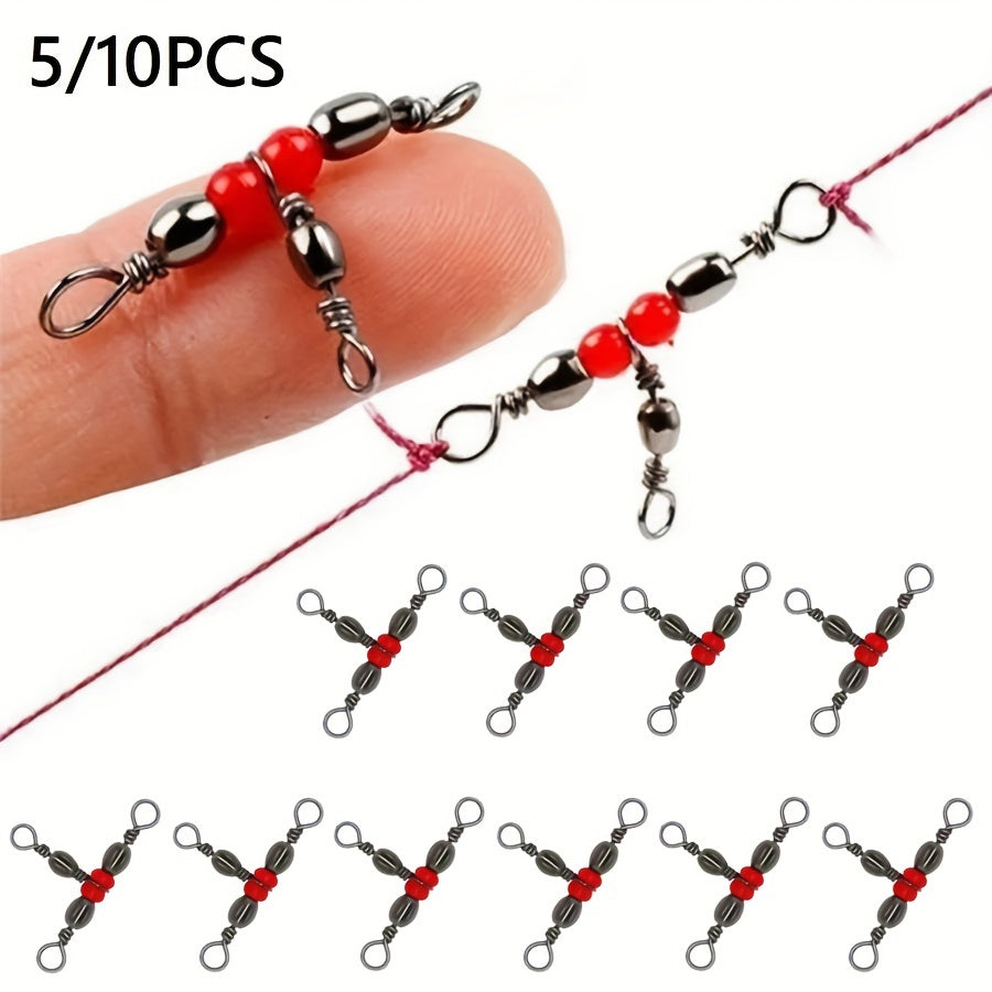 10Pcs Fishing Buckle 360 Degree Mini Rotating Ring Fish Hook Bait Connector
