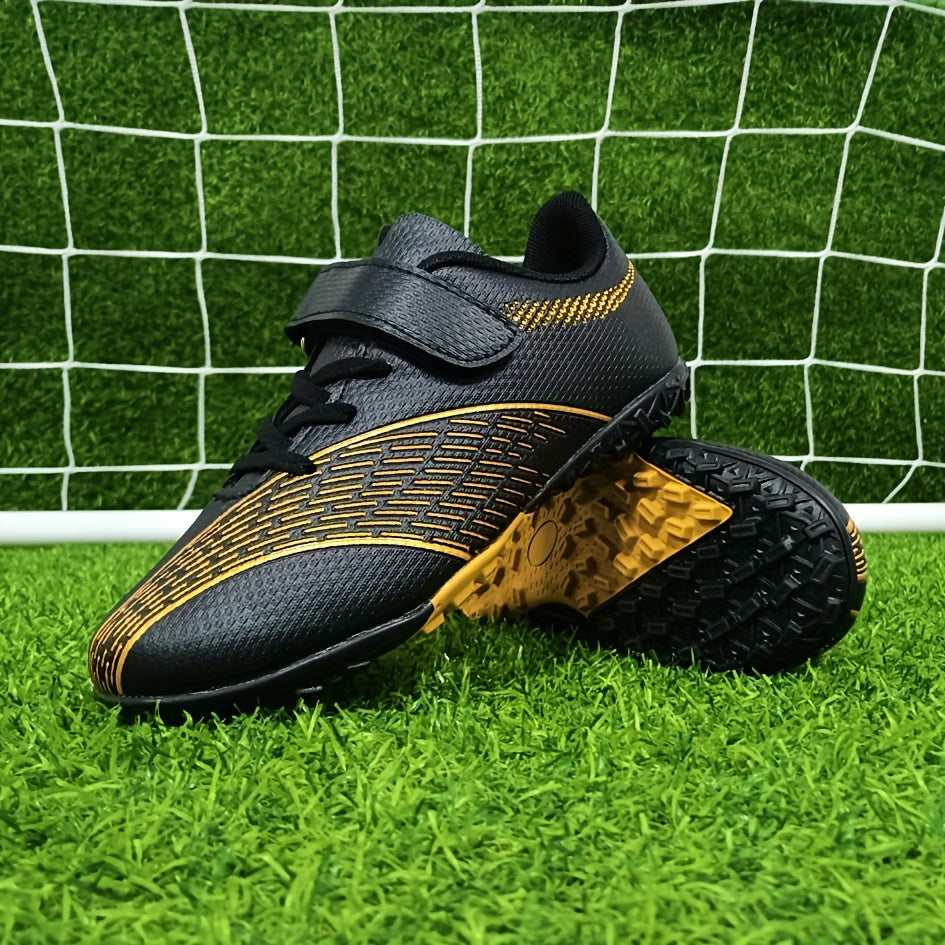 Boy's Turf Football Boots Anti Skid Lace Up TF Soccer Cleats