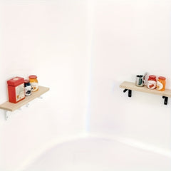 Mini Wooden Wall Shelf Model DIY Dollhouse Decor Props