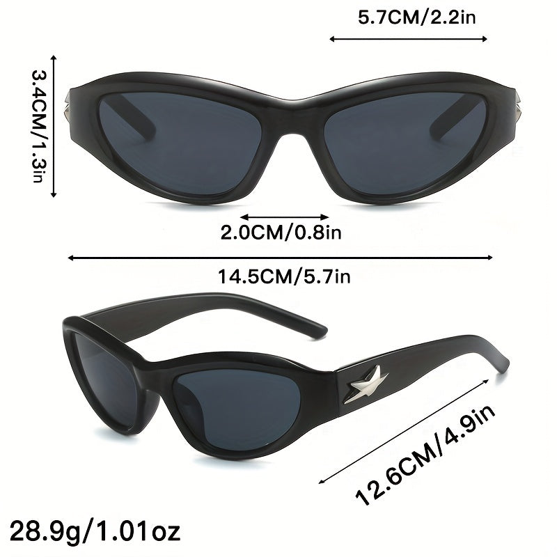 Y2K Cat Eye Sunglasses UV400 Sports Sun Shades Beach Summer Party