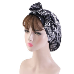 Satin Paisley Print Turban Head Wrap Hijab Scarf