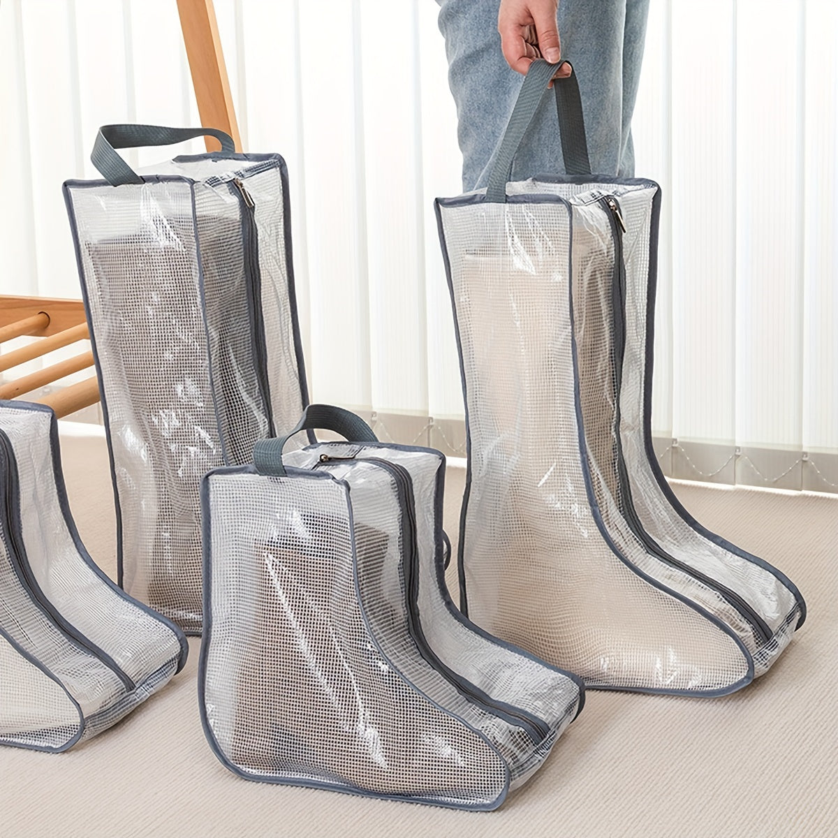 Portable Tall Boots Shoe Organizer for Ladies, Home Storage & Travel