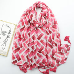 Tassel Scarf Spring & Summer Shawl Casual Windproof Head Wrap