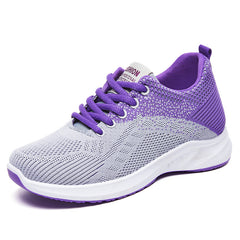 Women's Colorblock Knit Sports Shoes Lightweight Running Tennis Sneakers