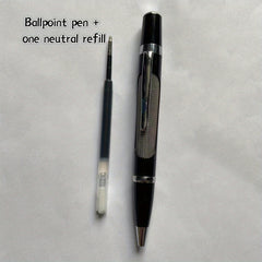 Metal Roller Ballpoint Pen with Telescopic Gel Pen and Refill