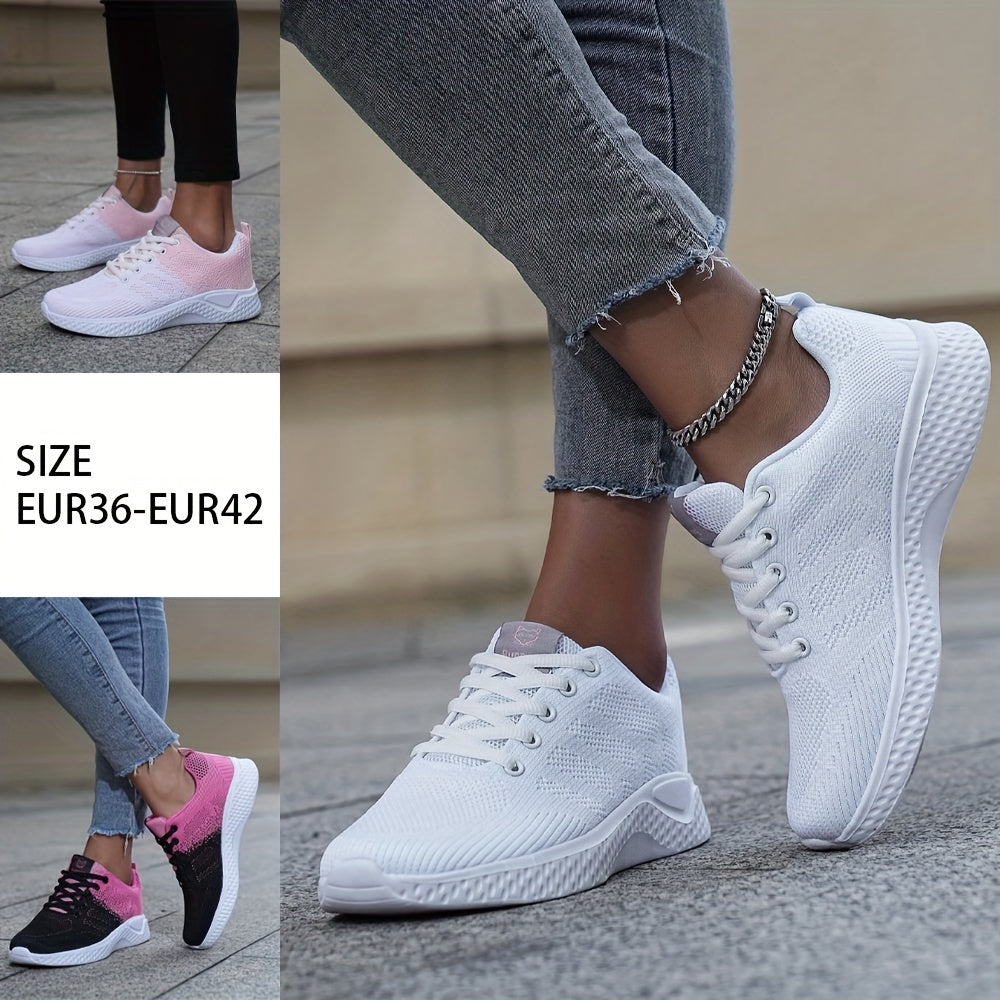 Mesh Sports Running Shoes Woven Breathable Sneakers Women's Footwear