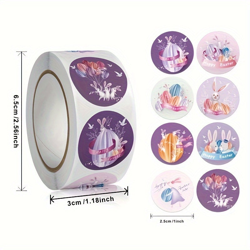 500pcs Easter Bunny Egg Cartoon Adhesive Seal Stickers