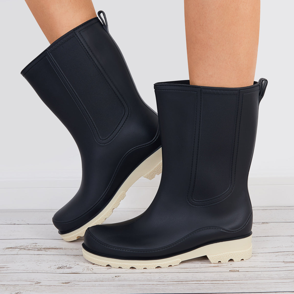 Women's Mid Rain Boots Waterproof Comfortable Non Slip