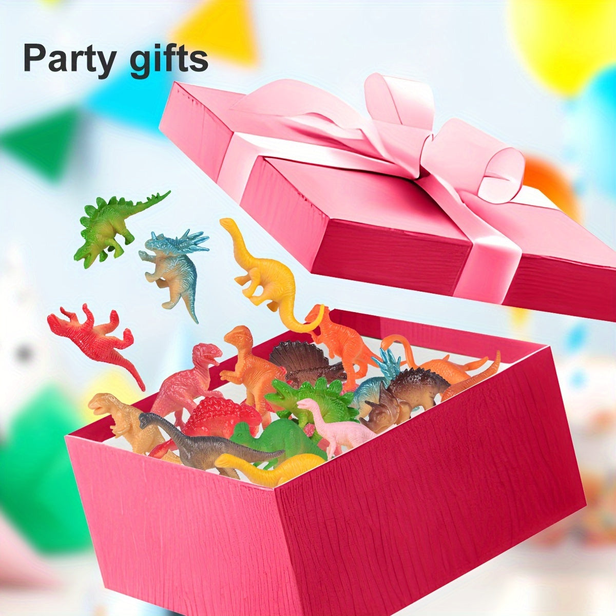 32pcs Plastic Dinosaur Figures Toys Birthday Party Favors Cupcake Toppers