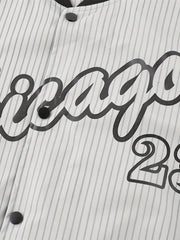 Preppy Style Block Letter Print Jacket Men's Baseball Collar Coat