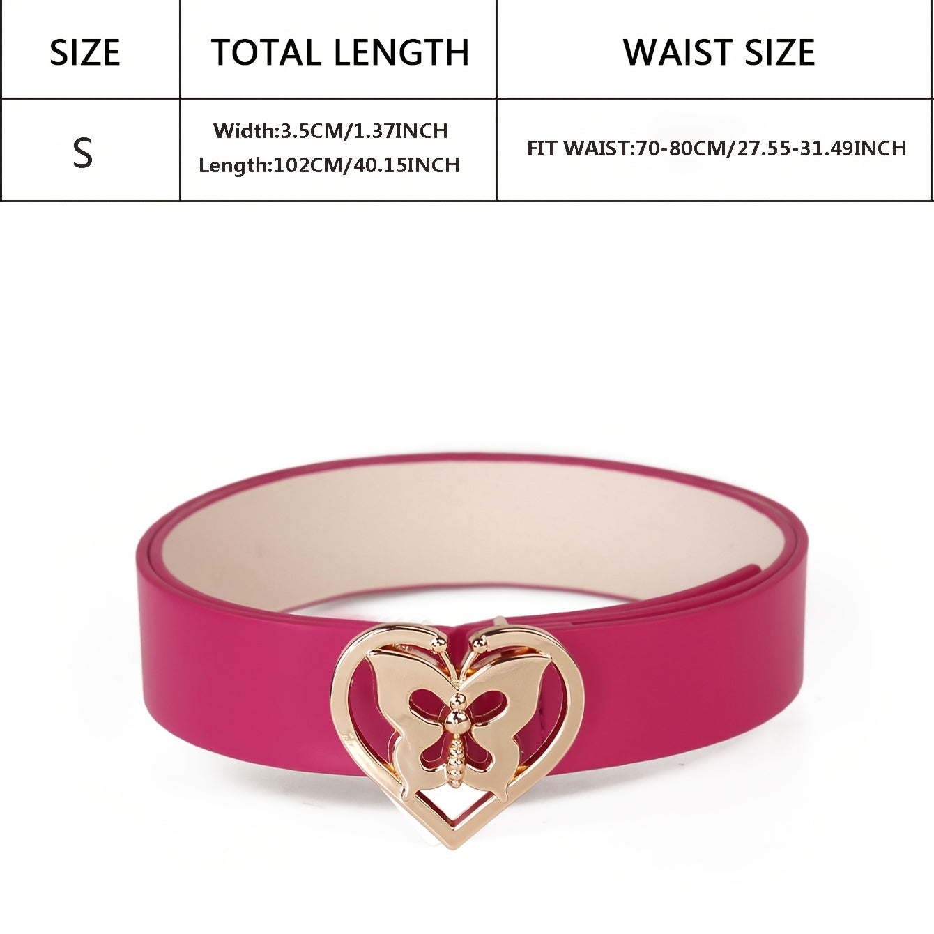 Y2K Rose Red PU Leather Belt Stylish Decorative Jeans Skirt Belt For Women