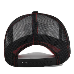 Breathable Fish Bone Embroidered Trucker Cap