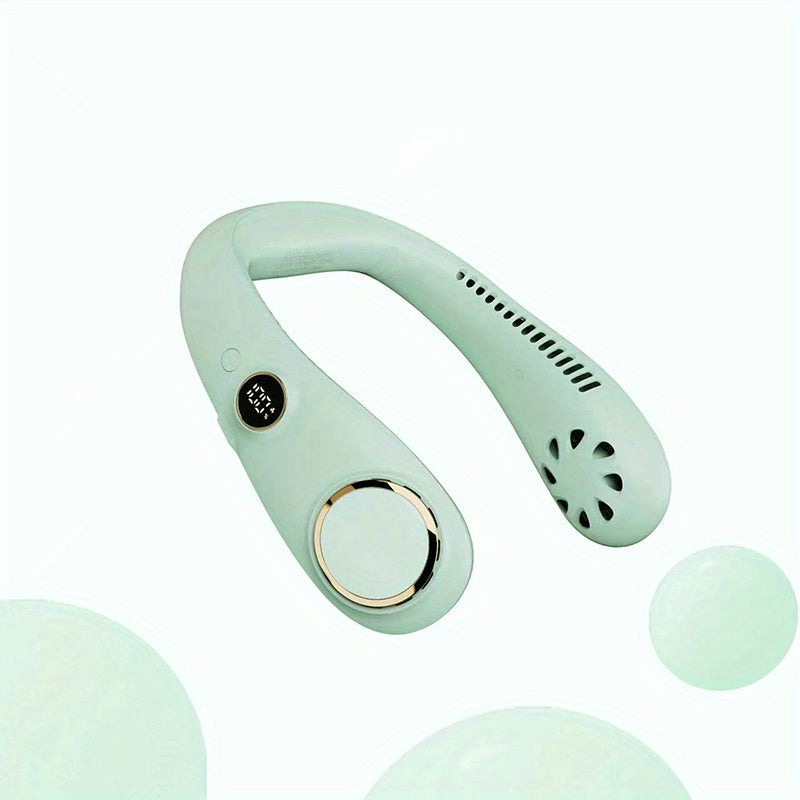 Portable Neck Fan for Outdoor Sports with LED + USB Strap