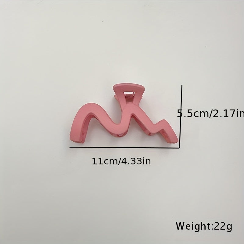 Wave Shaped Acrylic Hair Pins Frosted Hair Clips Non Slip Headwear