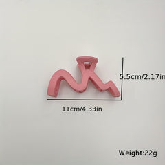 Wave Shaped Acrylic Hair Pins Frosted Hair Clips Non Slip Headwear