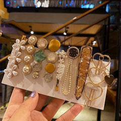 Faux Pearl Hair Clip Set for Prom Party Hair Accessory