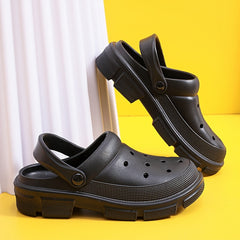 Unisex Solid Hollow Out Clogs Comfy Non Slip Soft Sole Slippers