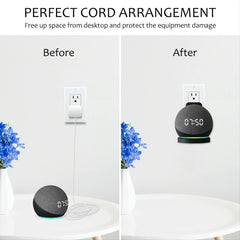 Waterproof Small Cable Storage Bracket with Wall Mount for 4th and 5th Gen