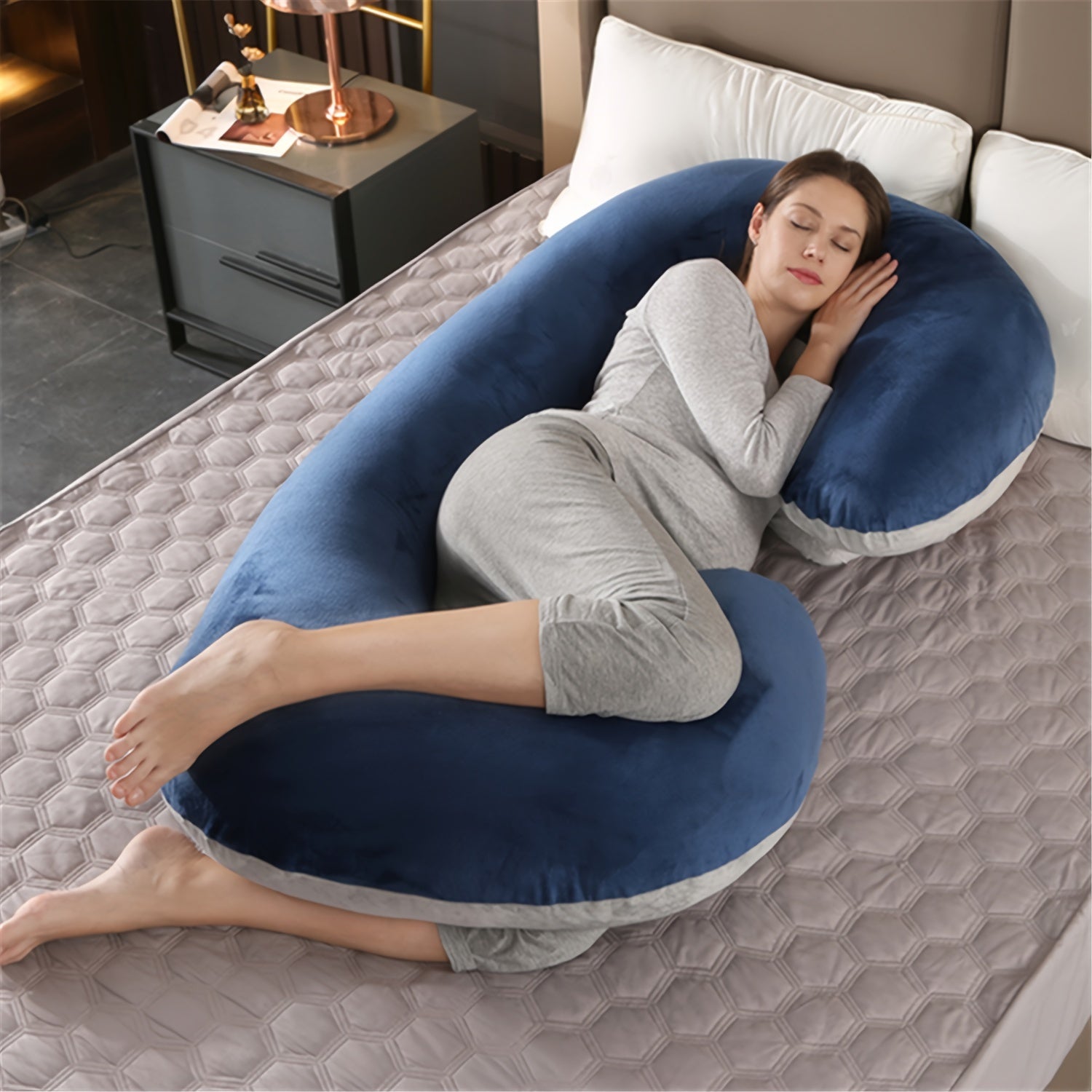C Shape Pregnancy Maternity Pillow for Sleeping Full Body Support