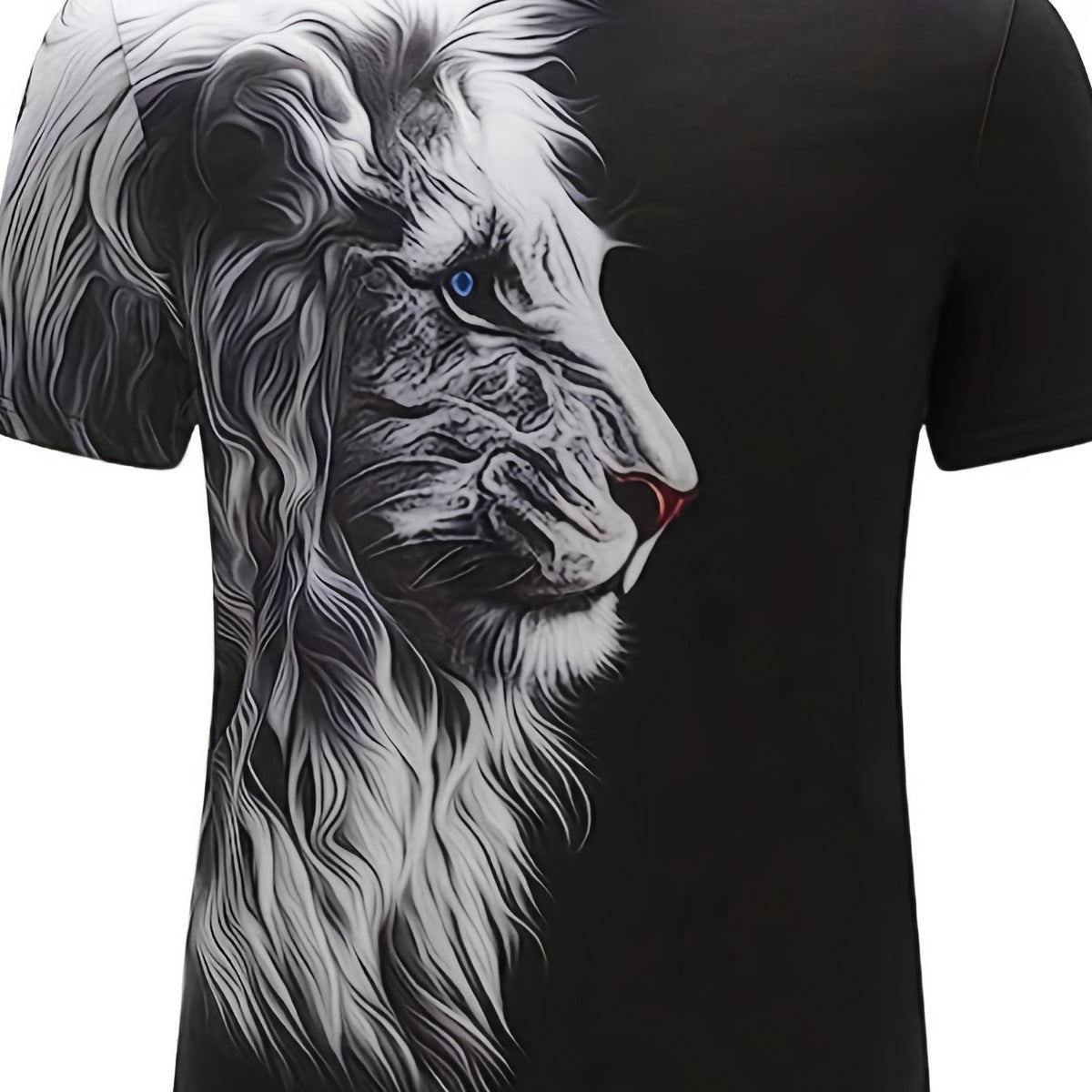 Men's Lion Graphic T shirt Breathable 3D Print Tee
