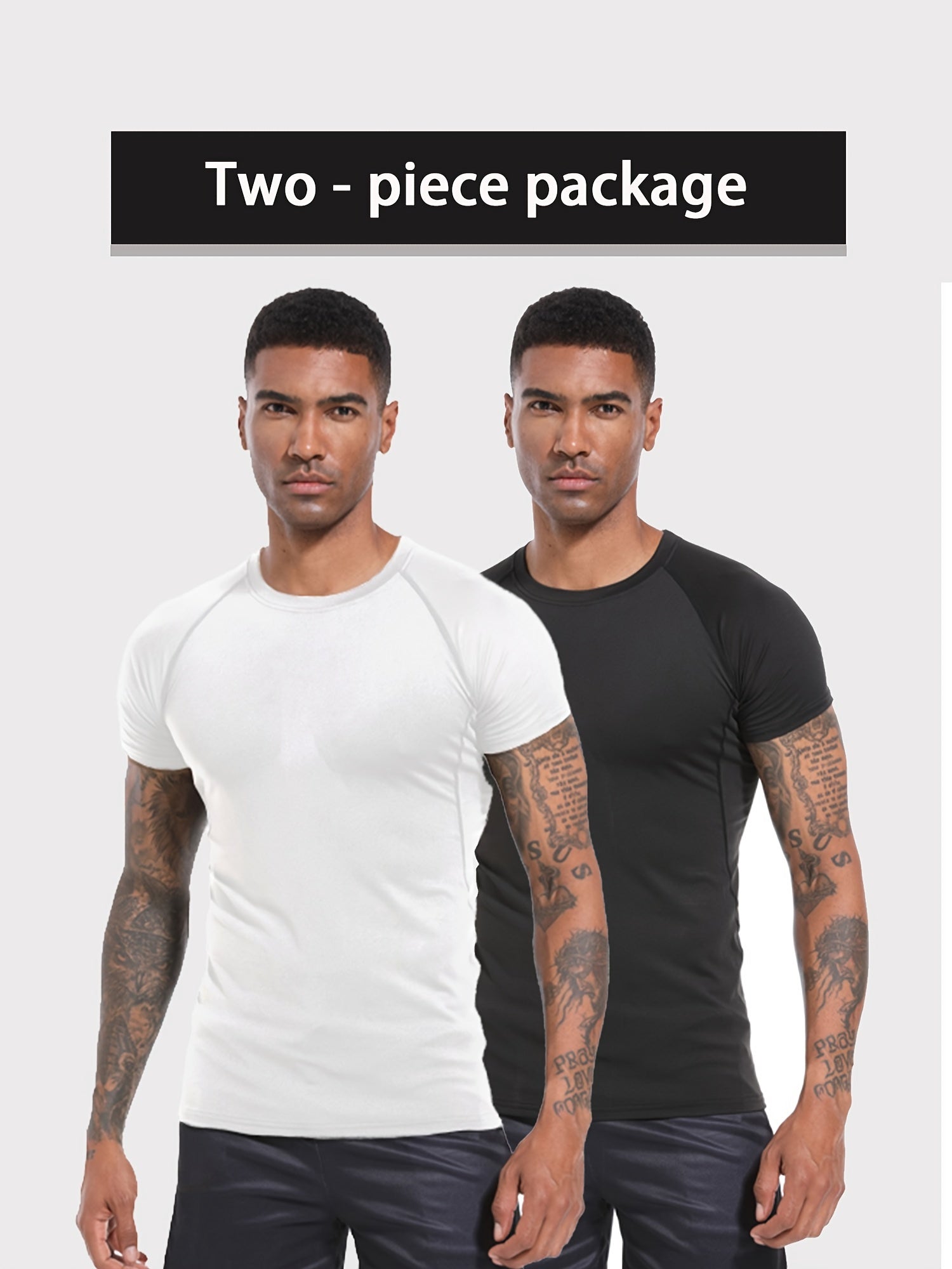 Men's Short Sleeve Compression T-Shirt for Fitness Activities