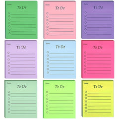 2pcs To Do List Sticky Notes 9 Colors 50 Sheets Pad Memo To Do Lined Sticky Note