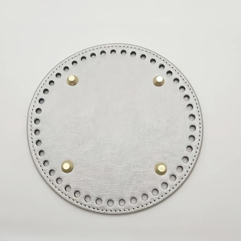 PU Leather Handbag Bottom With Holes Rivet for DIY Bags