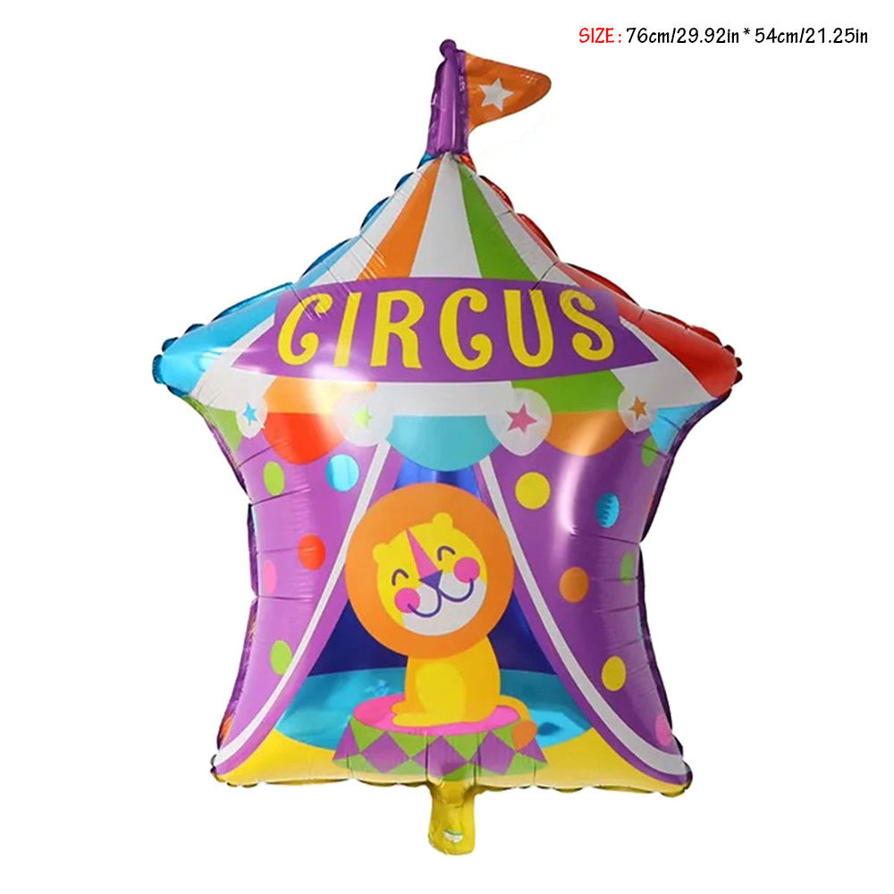 Clown Head Balloon Foil Helium Supported Carnival Balloons