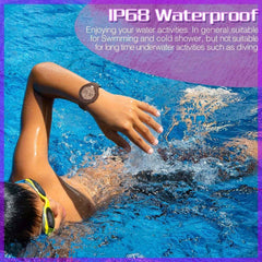 Pink Digital Pedometer Watch Step Counter Stopwatch Alarm Date Time Waterproof T