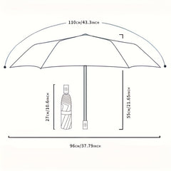 Tie Dye Three Fold Manual Folding Umbrella Rain Or Shine Dual use Umbrella