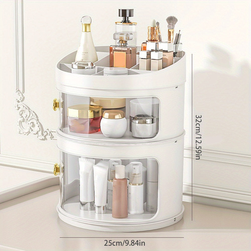 Flip Style Cosmetic Storage Box for Dressing Table and Household Organization