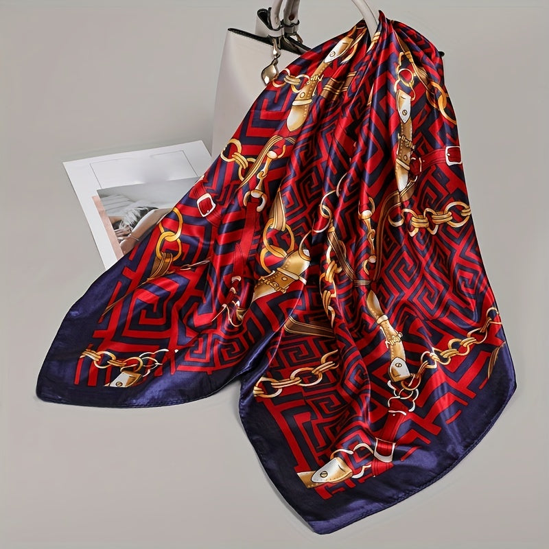 Print Silk Scarf Lady Headcloth Beach Shawl For Men And Women