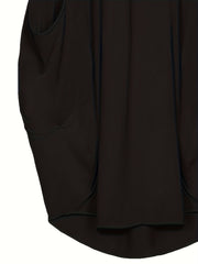  Slogan Heart Print Long Sleeve Round Neck Baggy Dress