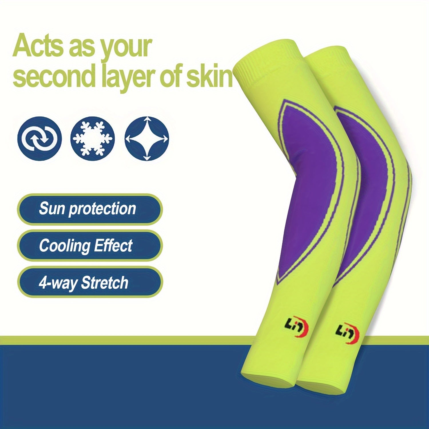 Cooling Arm Sleeves Moisture Wicking For Outdoor Driving Cycling
