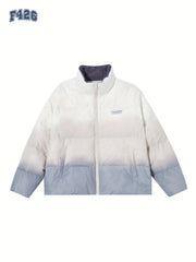 Men's Gradient Duck Down Coat Zip Up Puffer Jacket
