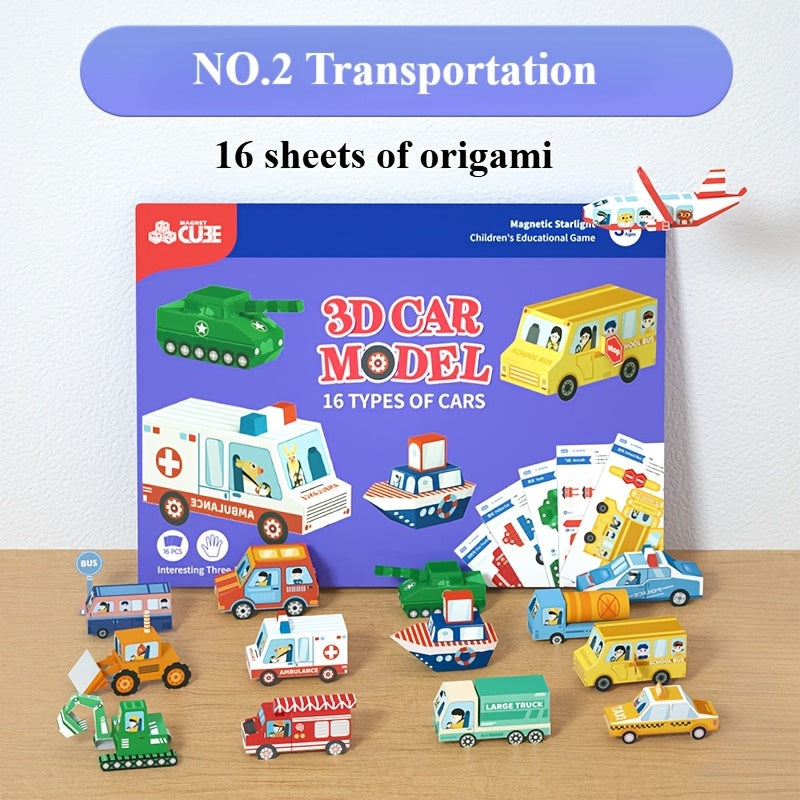 Geometric Puzzle Sets 3D Origami Paper Craft Kit for Holiday