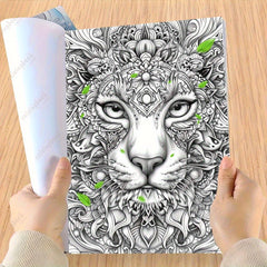 Animal Mandalas Coloring Book - Vibrant Cat & Intricate Patterns for Adults