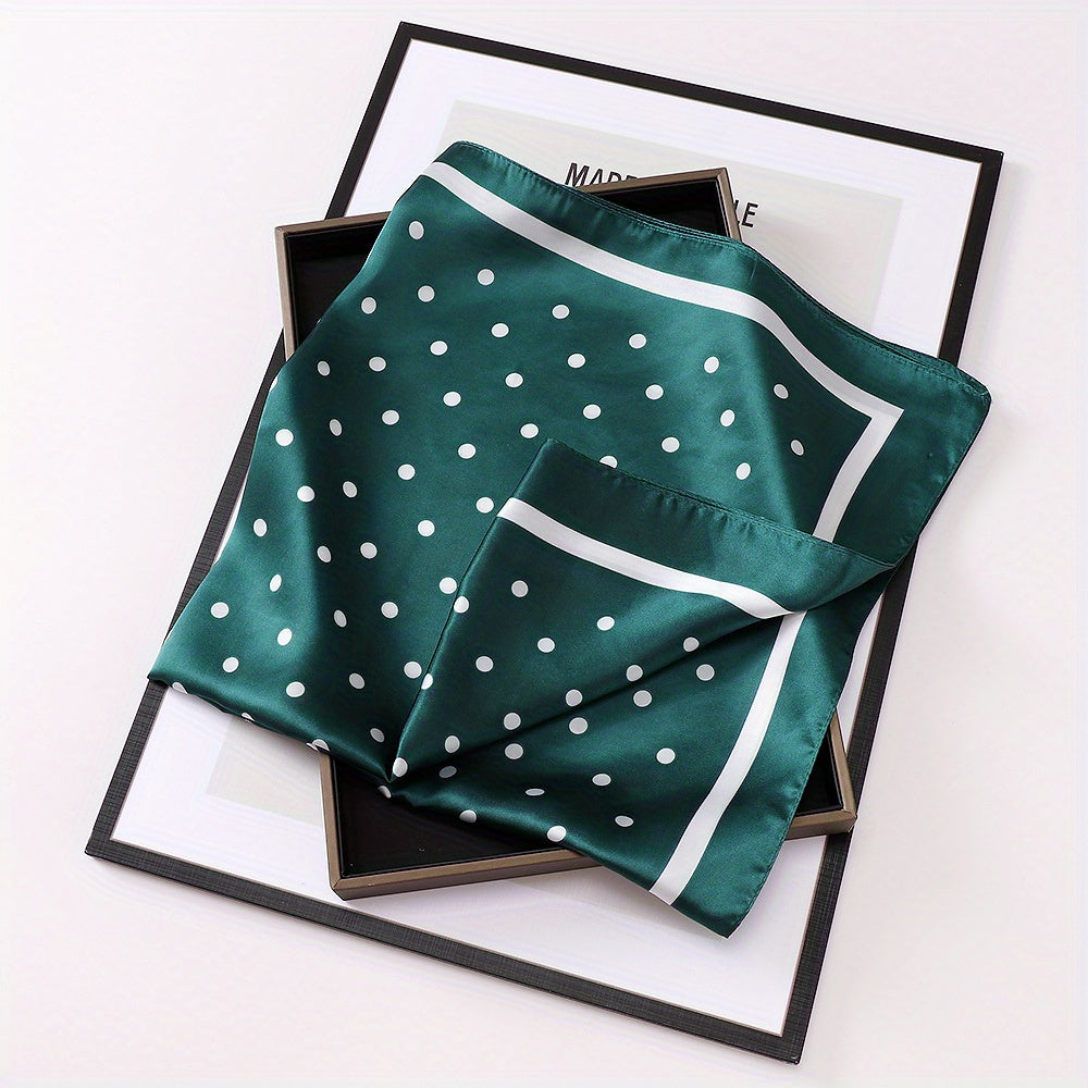Polka Dot Bandana Silk Neckerchief Scarf Head Wrap Bag Handle Charm