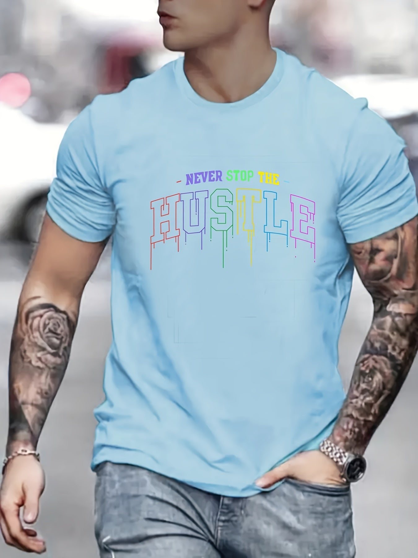Men's California Graphic Print Crew Neck T-shirt