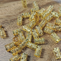 30pcs Dreadlocks Rings Hair Beads Accessories Adjustable Golden Silvery Colorful