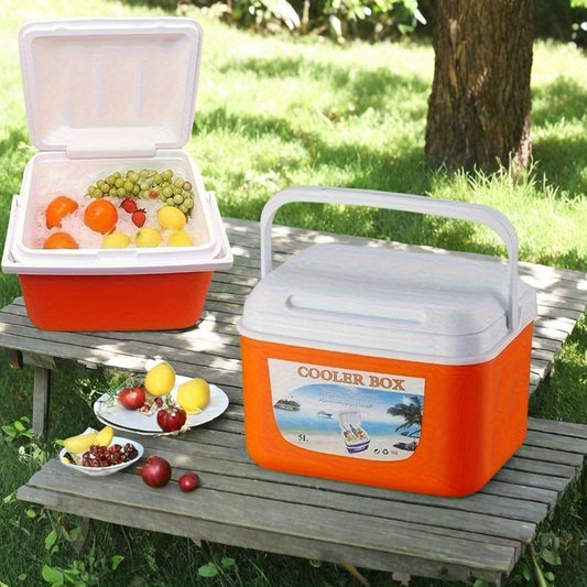 Portable Insulated Cooler Box with Lid and Handle Leakproof Fabric