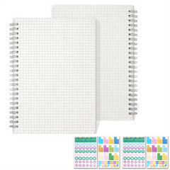 2 Pack A5 Grided Bullet Journals 80 Sheets 100gsm
