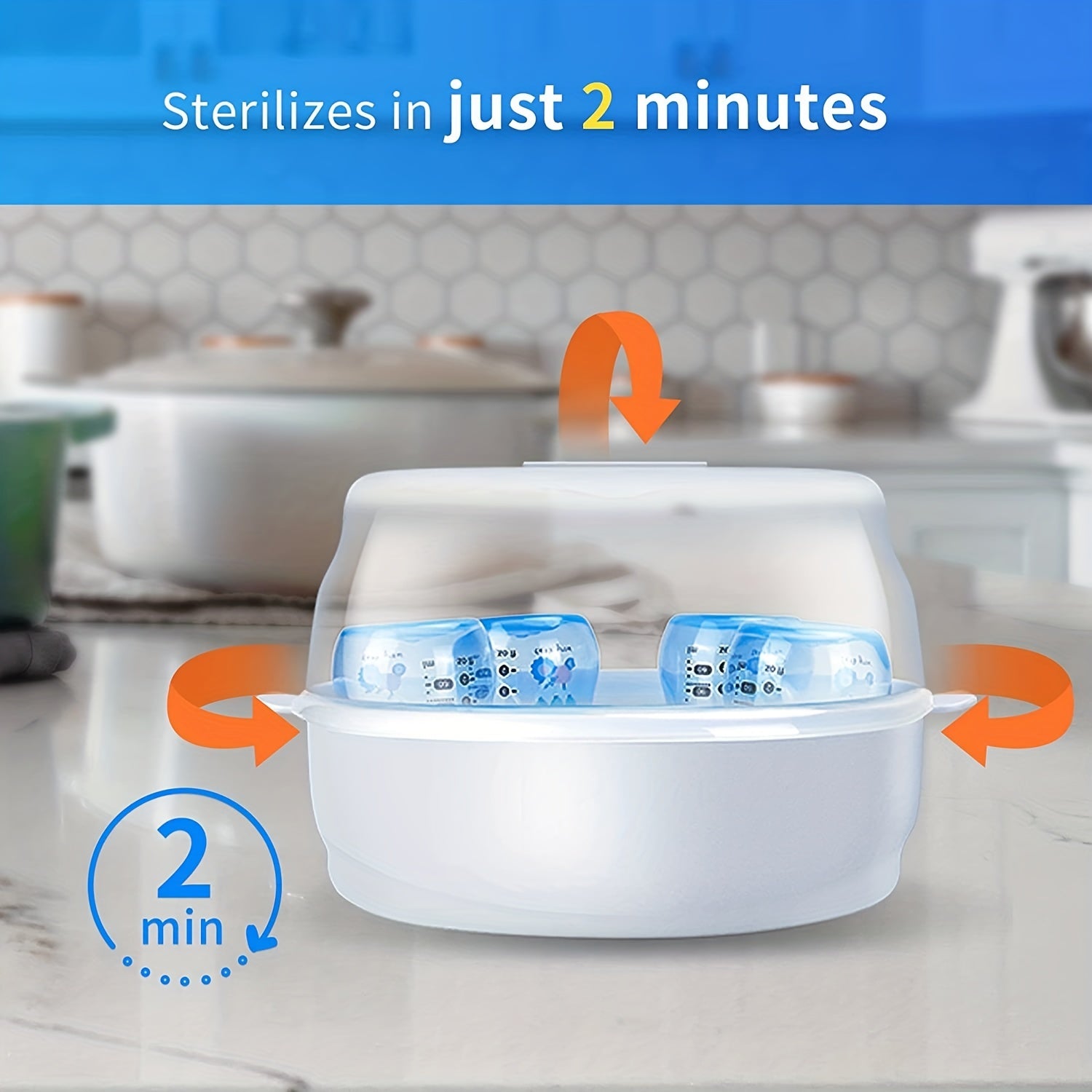 Baby Bottle Microwave Steam Sterilizer Disinfection Box