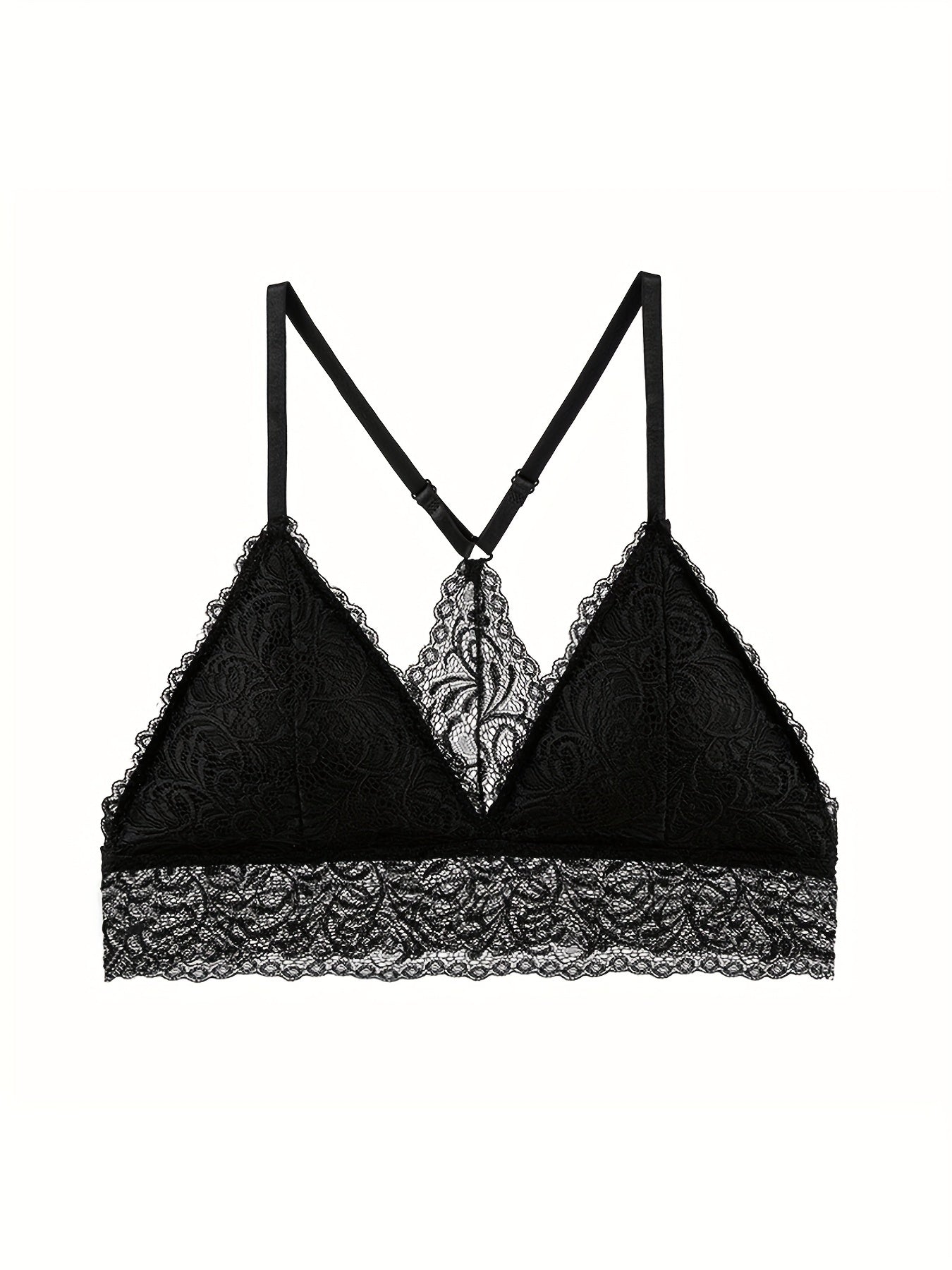 3pcs Lace Camisole Bras Adjustable Straps Multiple Colors