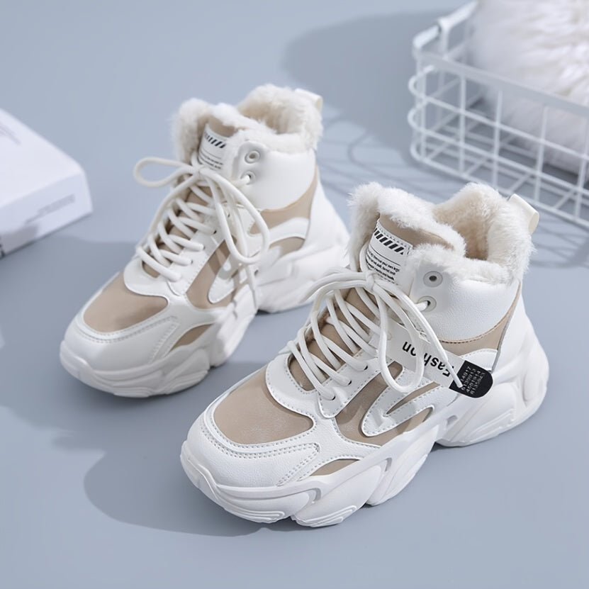 Women's Fleece Lined High Top Sneakers