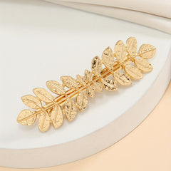 Metal Hair Clip Leaves Shape Side Clip Non slip French Barrette